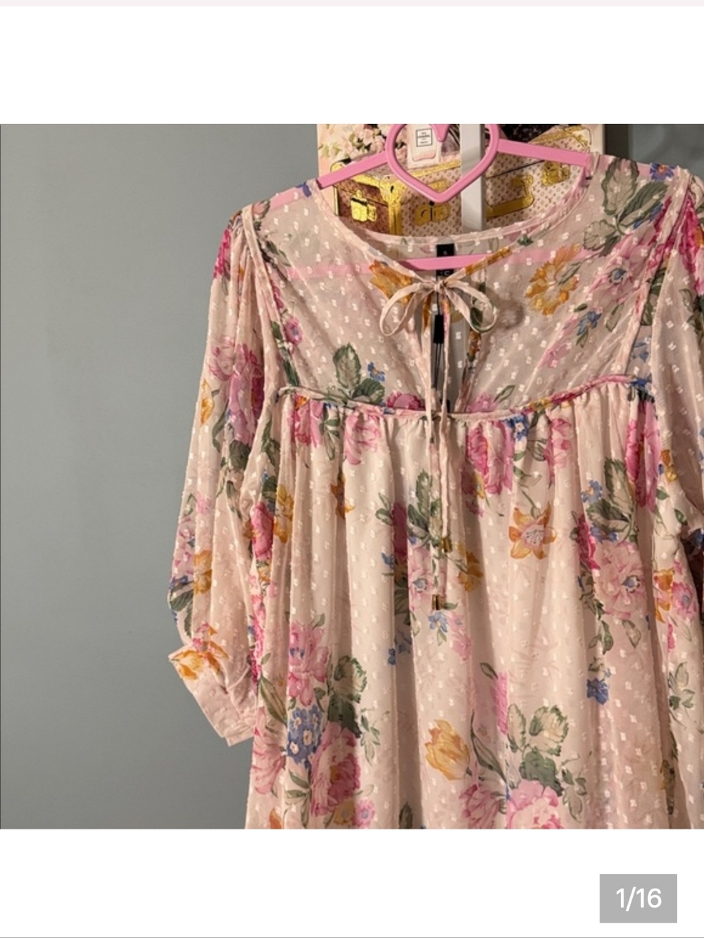 FLORAL NWT PINK Baby Doll Dress